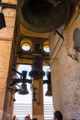 Old bells of the Cathedral of the Giralda in Seville Spain