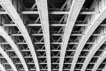 Naklejka premium struktura mostu Brooklyn Bridge