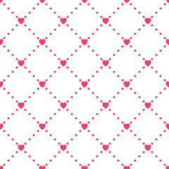 Seamless pattern with hearts. Valentine's vector texture - 76149933