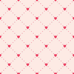 Seamless pattern with hearts. Valentine's vector texture - 76149940