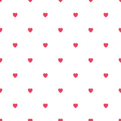 Seamless pattern with hearts. Valentine's vector texture - 76149946