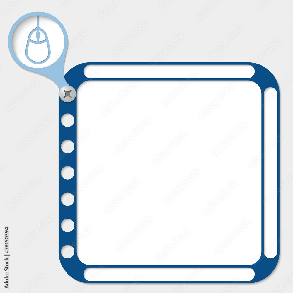 Fototapete perforated frame for any text and mouse symbol