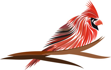 Red Cardinal on tree