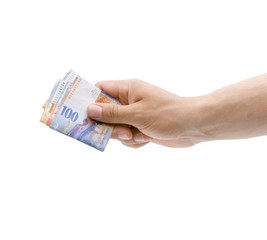 Schweizer Franken in der Hand