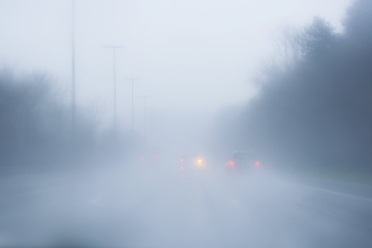 highway with fog