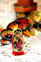 Mix of traditional Russian Souvenirs