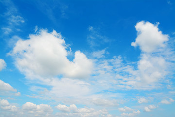 Naklejka na ściany i meble blue sky, white clouds