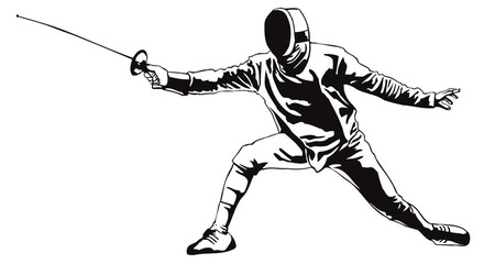 Fencing.Vector illustration