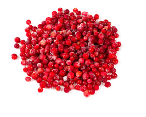 cowberries isolated on white