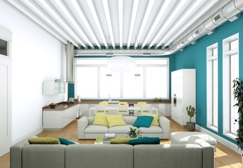 modernes Loft Interieur Design