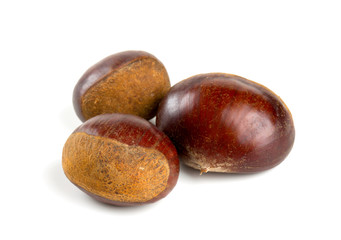 chestnuts isolated on white