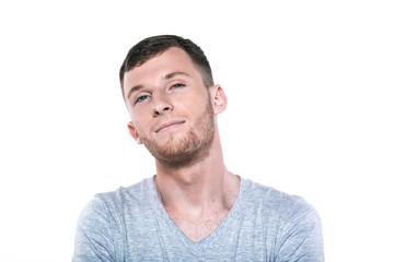 Obraz premium Happy dreaming young man