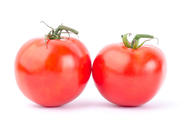 Fresh tomato on white background