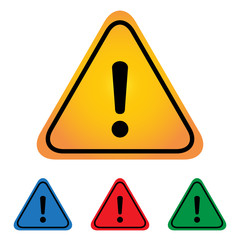 Exclamation danger sign