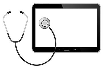 Stethoscope with tablet