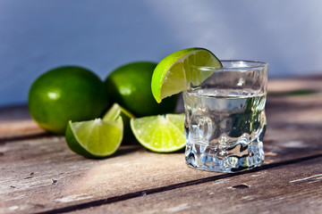 tequila and citrus fruits