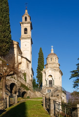 Fototapeta na wymiar Moltrasio, view of the church