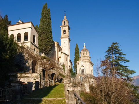 Moltrasio, view of the church