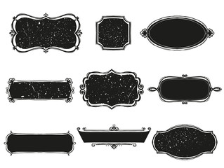 set of signboards. Vector illustration