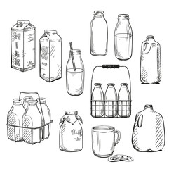 Milk. Packaging. Vector illustration.