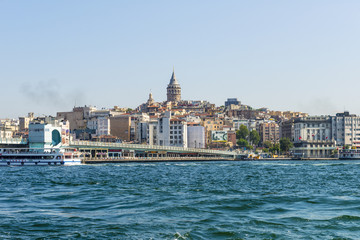 View of the quays of old Istanbul from the sea