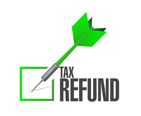 tax refund dart check list illustration