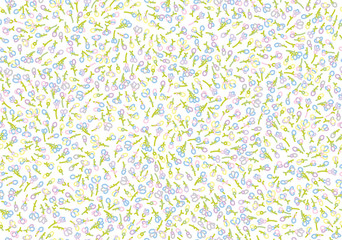 Vector seamless cute floral pattern.