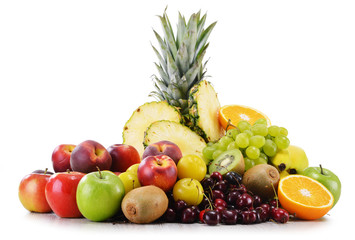Obraz na płótnie Canvas Composition with variety of fresh fruits. Balanced diet