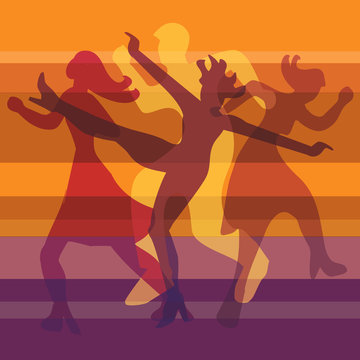 Modern dance orange background