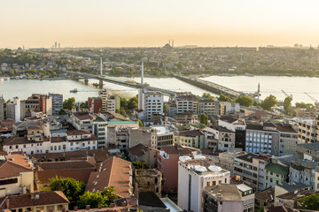 Naklejka premium evening panorama of Istanbul