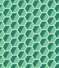 A green seamless hexagonal style vector background