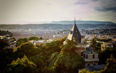 Fototapeta premium Historic buildings roofs, Monaco