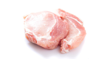 raw meat isolated on white