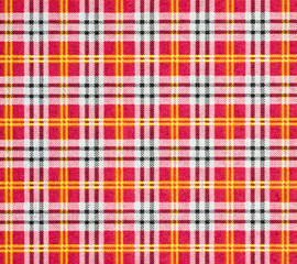 Stoff mit Karomuster in Rottönen