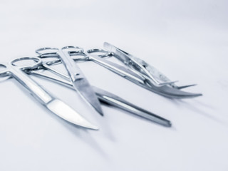 Surgical instruments in a setup