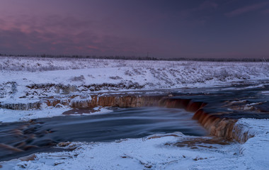 Waterfall in winter