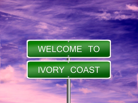 Ivory Coast Travel Sign
