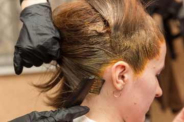 Fototapeta premium Coloring hair