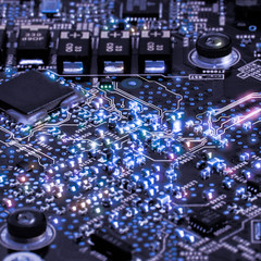 Printed Circuit Board and microchips 1