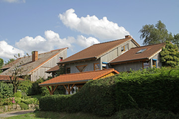 Fototapeta na wymiar Wohnhäuser in Alverdissen