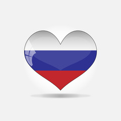 Russia Flag Heart