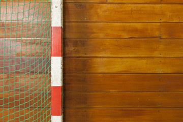 Retro indoor gymnasium goal