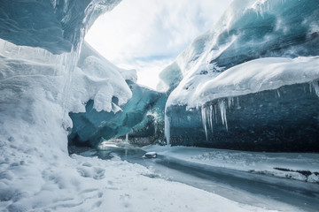 À l& 39 intérieur du glacier