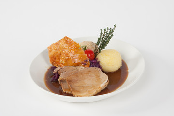roast pork with dumpling