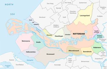 region rotterdam administrative map