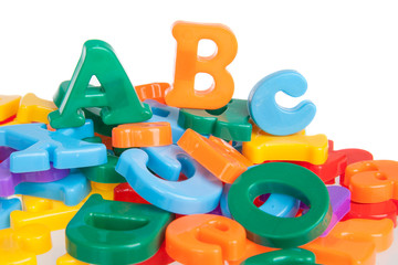 Naklejka premium Multicolored letters