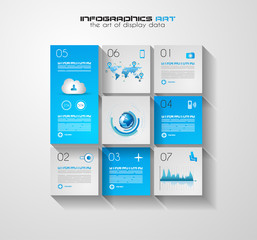 Modern UI Flat style infographic layout for data display