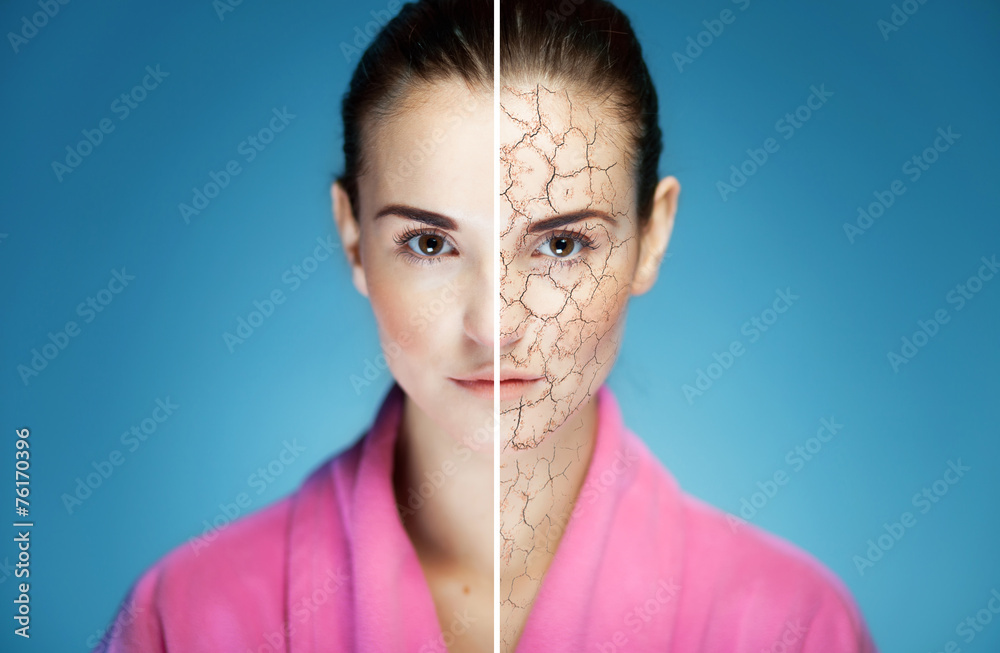 Sticker Skincare cosmetic effect, treatment of dry skin