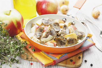 Kidneys beef in cider