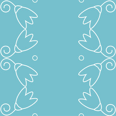 Fototapeta na wymiar Vector Illustration - Seamless floral wallpaper